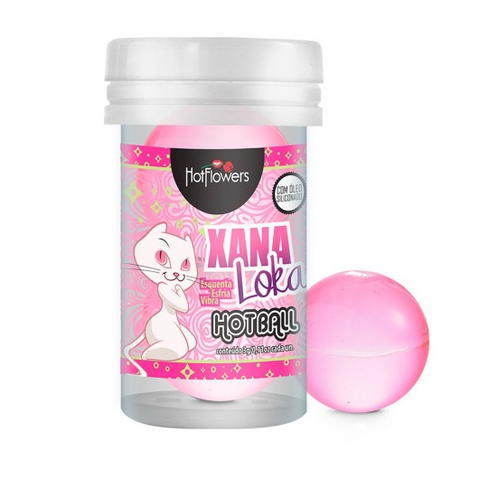 Лубрикант на силиконовой основе с эффектом вибрации Xana Loka Hot Ball (2 шарика по 3 гр.) - HotFlowers - купить с доставкой в Черкесске