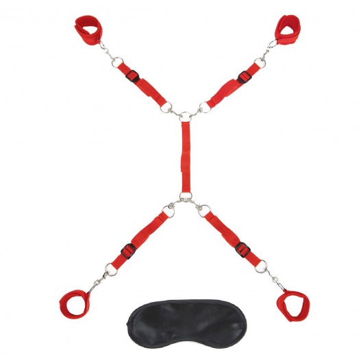 Красная фиксация на матрас Classic Bedspreader - Lux Fetish - купить с доставкой в Черкесске