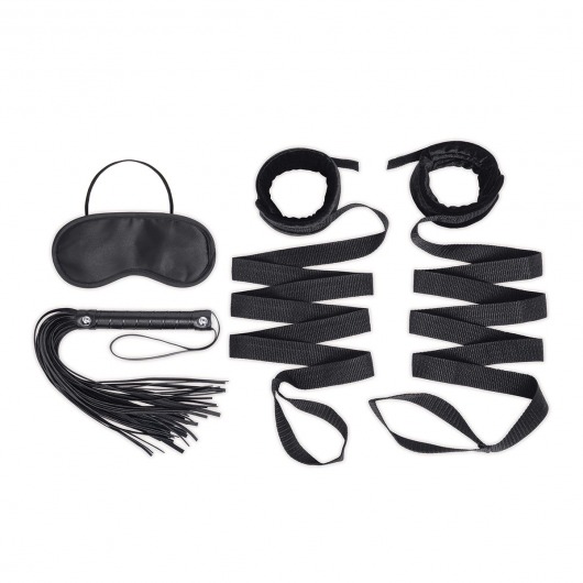 Эротический набор 4PC Bondage Bed Strap   Flogger Kit - Lux Fetish - купить с доставкой в Черкесске