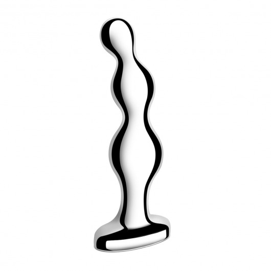 Стальной анальный фаллоимитатор для простаты Stainless Steel Anal Beads - 13 см. - b-Vibe - в Черкесске купить с доставкой