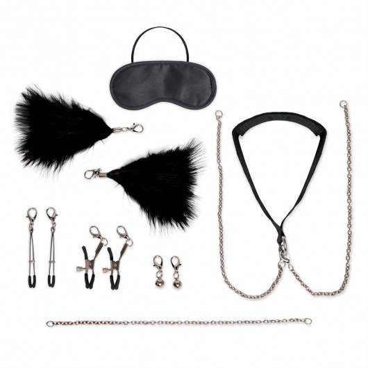 Большой эротический набор из 12 предметов Interchangeable Collar   Nipple Clips Set - Lux Fetish - купить с доставкой в Черкесске