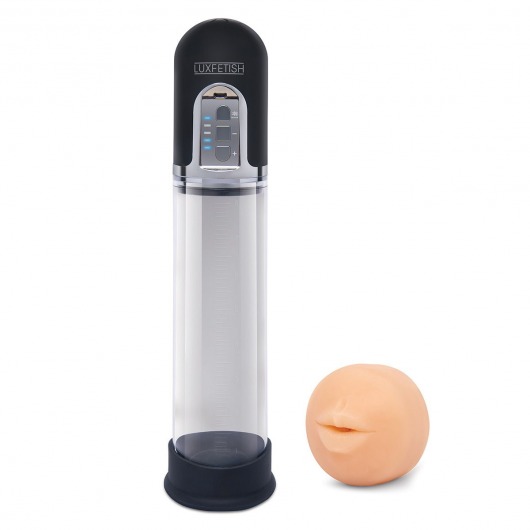 Автоматическая вакуумная помпа-мастурбатор Blowjob Auto Sucker Penis Enlarger Pump - Lux Fetish - в Черкесске купить с доставкой