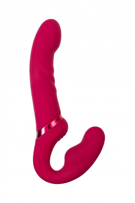 Малиновый безремневой страпон Lapis - 23 см. - Lovense - купить с доставкой в Черкесске