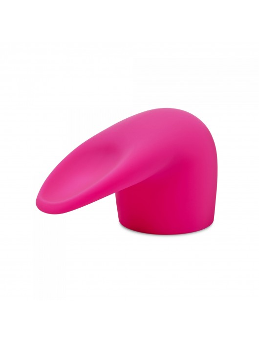 Розовая насадка на wand-вибратор для имитации орального секса Flick - Le Wand