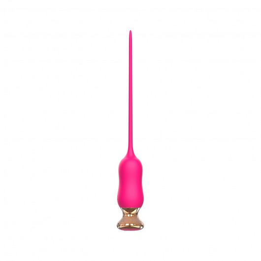 Розовый тонкий стимулятор Nipple Vibrator - 23 см. - I-MOON - купить с доставкой в Черкесске