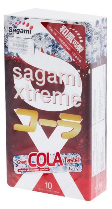 Ароматизированные презервативы Sagami Xtreme COLA - 10 шт. - Sagami - купить с доставкой в Черкесске