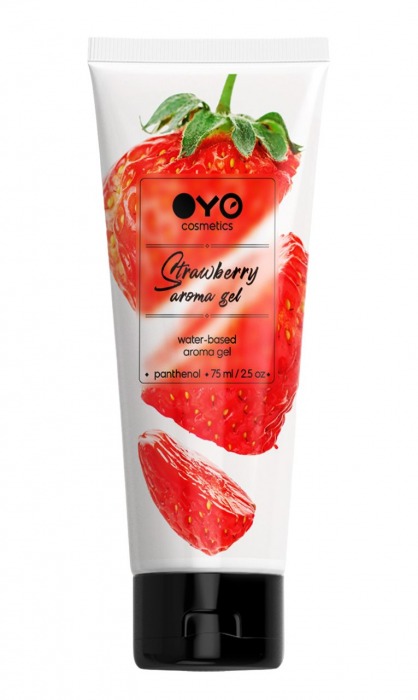Лубрикант на водной основе OYO Aroma Gel Strawberry с ароматом клубники - 75 мл. - OYO - купить с доставкой в Черкесске