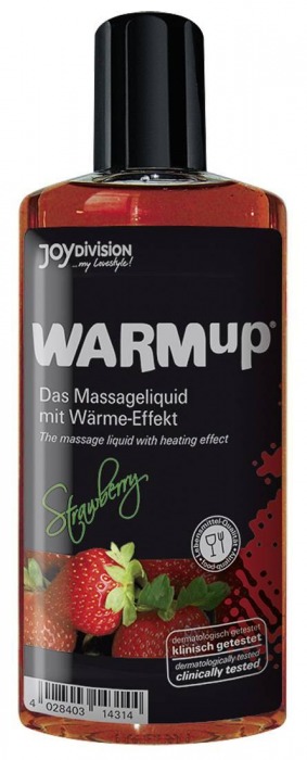Разогревающее масло WARMup Strawberry - 150 мл. - Joy Division - купить с доставкой в Черкесске