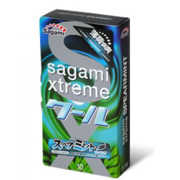 Презервативы Sagami Xtreme Mint с ароматом мяты - 10 шт. - Sagami - купить с доставкой в Черкесске