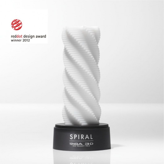 Белый 3D мастурбатор SPIRAL - Tenga - в Черкесске купить с доставкой
