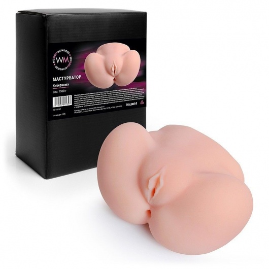 Реалистичный мастурбатор с двумя функциональными отверстиями - Erowoman-Eroman - в Черкесске купить с доставкой