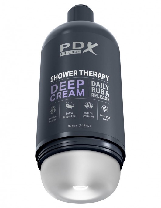 Мастурбатор в бутылке Shower Therapy Deep Cream - Pipedream - в Черкесске купить с доставкой