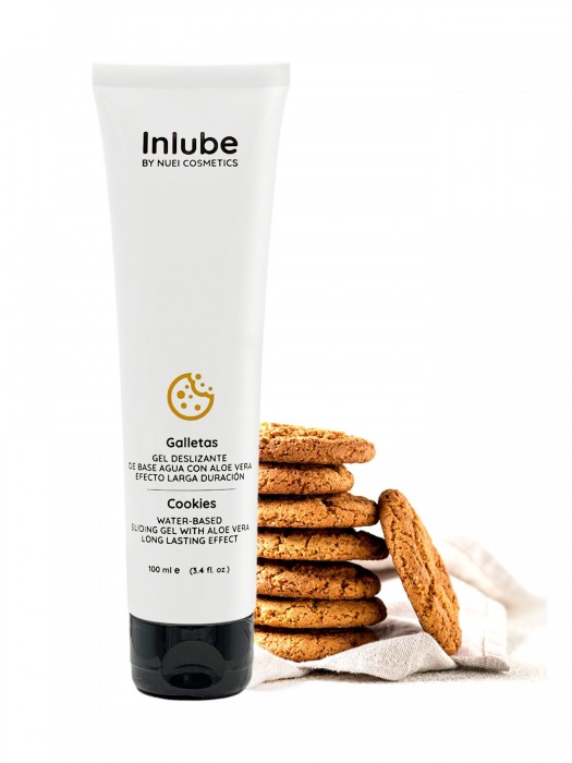 Лубрикант на водной основе Nuei Inlube с алоэ вера и ароматом печенья - 100 мл. - Nuei cosmetics - купить с доставкой в Черкесске