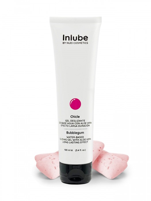 Лубрикант на водной основе Nuei Inlube с алоэ вера и ароматом бабл-гам - 100 мл. - Nuei cosmetics - купить с доставкой в Черкесске