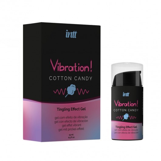 Жидкий вибратор Vibration Cotton Candy с ароматом сахарной ваты - 15 мл. - INTT - купить с доставкой в Черкесске