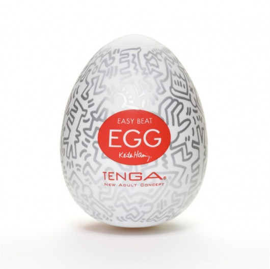 Мастурбатор-яйцо Keith Haring EGG PARTY - Tenga - в Черкесске купить с доставкой