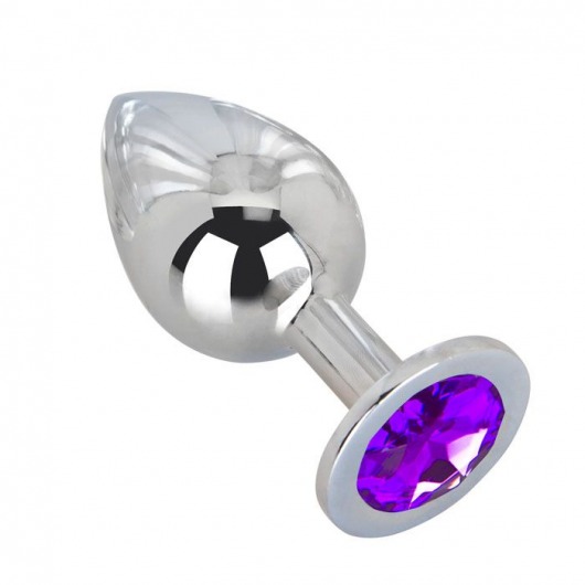 Большой плаг из стали с фиолетовым кристаллом Violet Dream - 9,5 см. - Erotic Fantasy - купить с доставкой в Черкесске