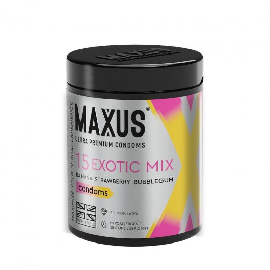 Цветные ароматизированные презервативы MAXUS Exotic Mix - 15 шт. - Maxus - купить с доставкой в Черкесске