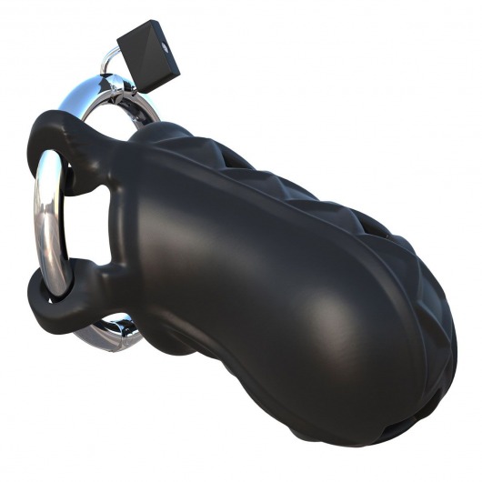 Черный замок верности Extreme Silicone Cock Blocker - Pipedream - купить с доставкой в Черкесске