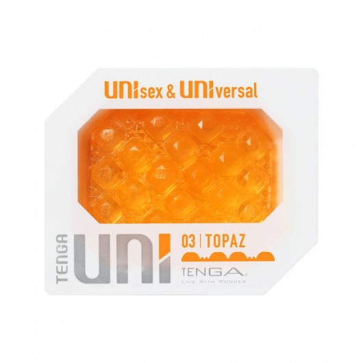 Оранжевый мастурбатор-стимулятор Tenga Uni Topaz - Tenga - в Черкесске купить с доставкой