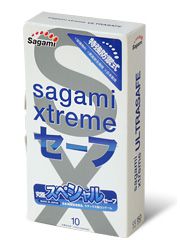 Презервативы Sagami Xtreme Ultrasafe с двойным количеством смазки - 10 шт. - Sagami - купить с доставкой в Черкесске