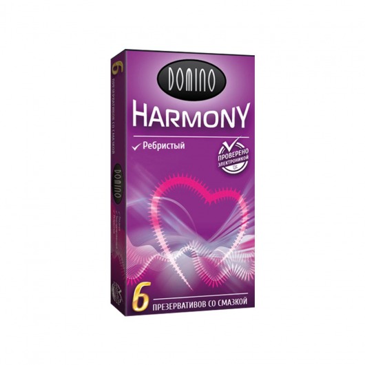 Презервативы с рёбрышками Domino Harmony - 6 шт. - Domino - купить с доставкой в Черкесске