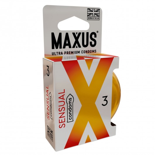Презервативы анатомической формы Maxus Sensual - 3 шт. - Maxus - купить с доставкой в Черкесске