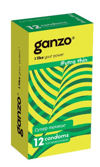 Ультратонкие презервативы Ganzo Ultra thin - 12 шт. - Ganzo - купить с доставкой в Черкесске