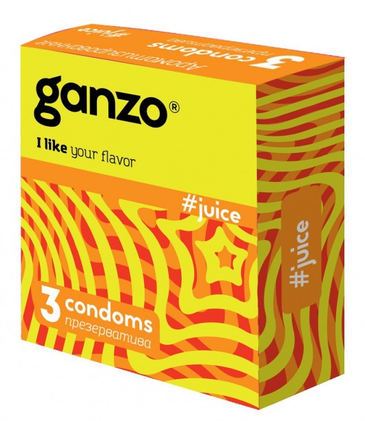 Ароматизированные презервативы Ganzo Juice - 3 шт. - Ganzo - купить с доставкой в Черкесске
