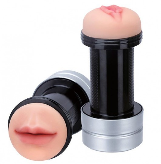 Двусторонний мастурбатор REALSTUFF 2 IN 1 HUMMER MOUTH   VAGINA - ротик и вагина - Dream Toys - в Черкесске купить с доставкой