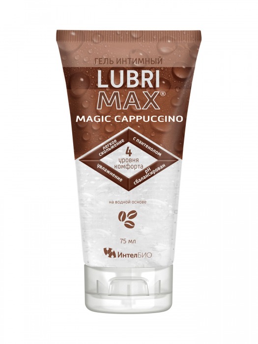 Интимный гель-смазка на водной основе Lubrimax Magic Cappuccino - 75 мл. - ИнтелБИО - купить с доставкой в Черкесске