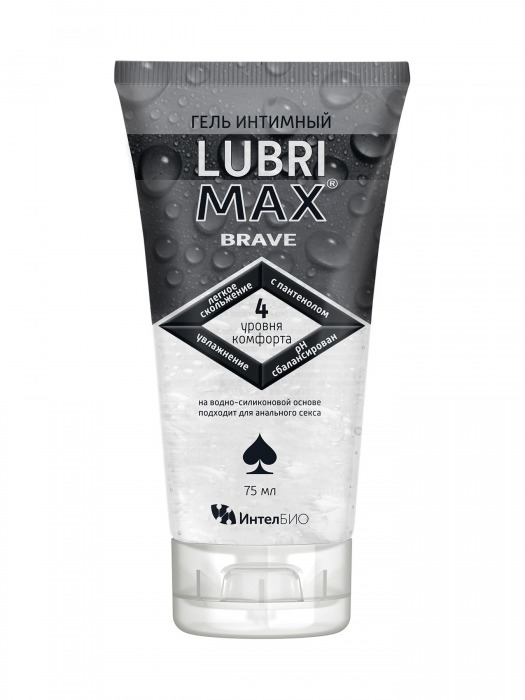 Водно-силиконовый интимный гель-смазка Lubrimax Brave - 75 мл. - ИнтелБИО - купить с доставкой в Черкесске