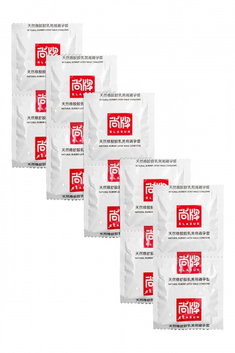 Презервативы с точками и ребрами Elasun Ribbed and Dotted - 10 шт. - Elasun - купить с доставкой в Черкесске