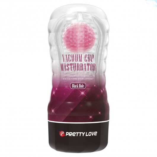 Прозрачный текстурированный мастурбатор Vacuum Cup Masturbator Black Hole - Baile - в Черкесске купить с доставкой