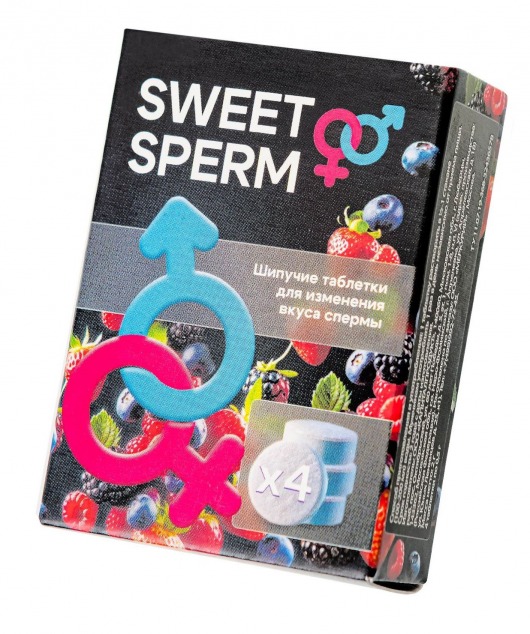 Шипучие таблетки для мужчин Sweet Sperm для изменения вкуса спермы (4 шт. по 0,5 гр.) - Капиталпродукт - купить с доставкой в Черкесске