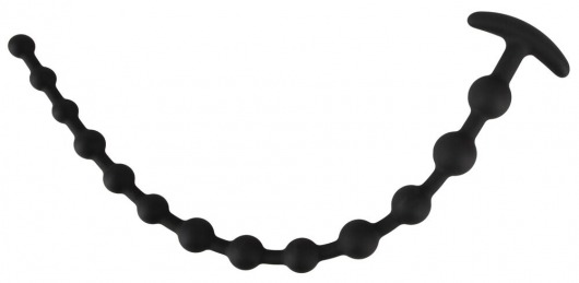 Черные анальные бусы Anal beads - 50 см. - Orion