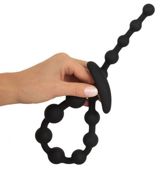 Черные анальные бусы Anal beads - 50 см. - Orion