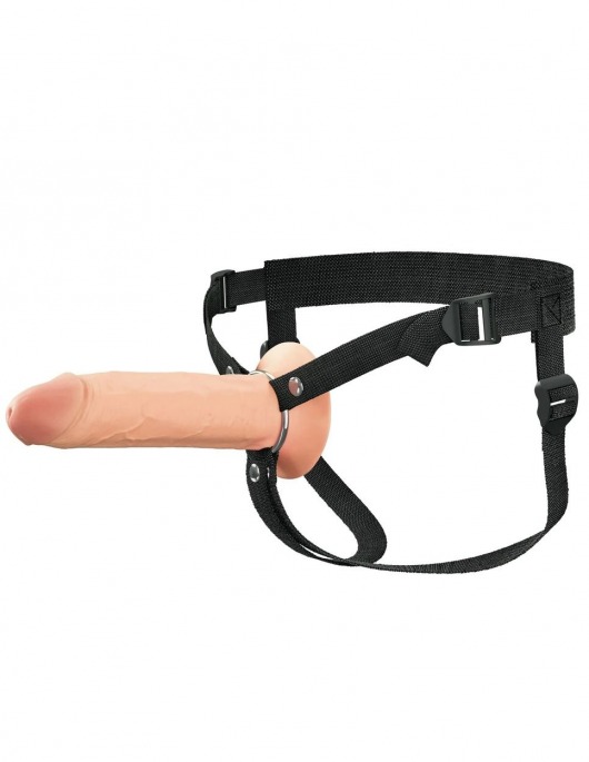 Полый страпон на ремнях 8’’ Hollow Silicone Strap-on - Pipedream - купить с доставкой в Черкесске