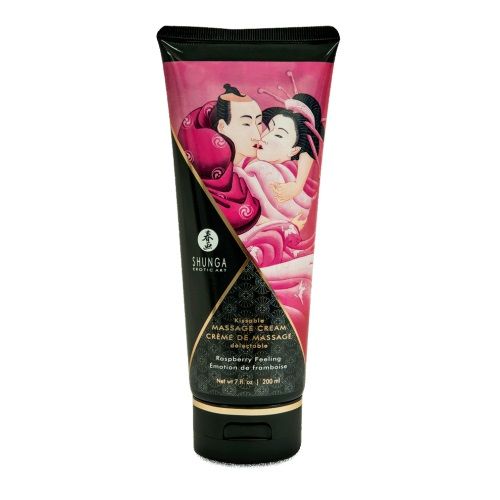 Массажный крем для тела с ароматом малины Raspberry feeling - 200 мл. - Shunga - купить с доставкой в Черкесске