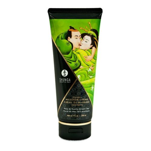 Массажный крем для тела с ароматом груши и зелёного чая Pear   Exotic Green Tea - 200 мл. - Shunga - купить с доставкой в Черкесске