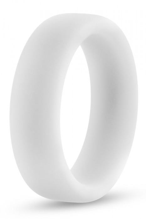 Белое люминесцентное эрекционное кольцо Silicone Glo Cock Ring - Blush Novelties - в Черкесске купить с доставкой
