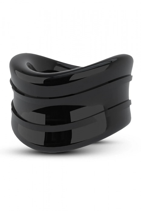 Черное эрекционное кольцо на мошонку Beef Ball Stretcher Snug - Blush Novelties - в Черкесске купить с доставкой