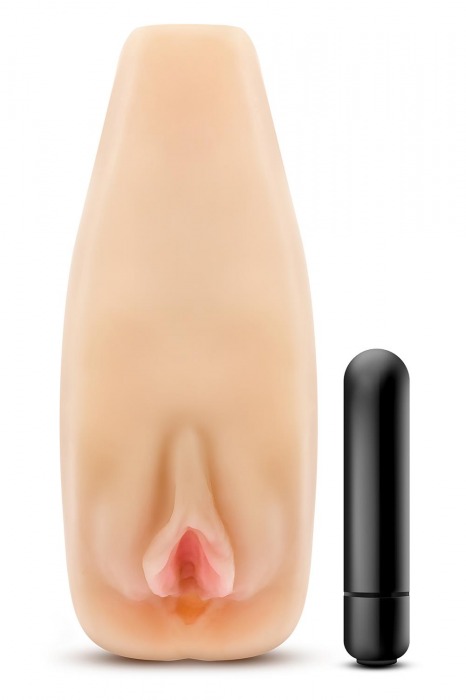 Мастурбатор-вагина с вибрацией Soft   Wet Natasha Realistic Beige Masturbator - Blush Novelties - в Черкесске купить с доставкой