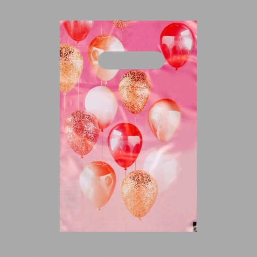 Пакет «Праздничные шары» с вырубной ручкой (20х30 см) - UPAK LAND - купить с доставкой в Черкесске