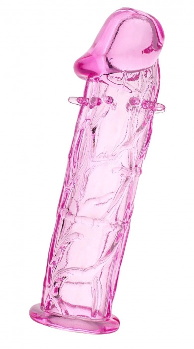 Розовая насадка фаллической формы - 12,5 см. - A-toys - в Черкесске купить с доставкой