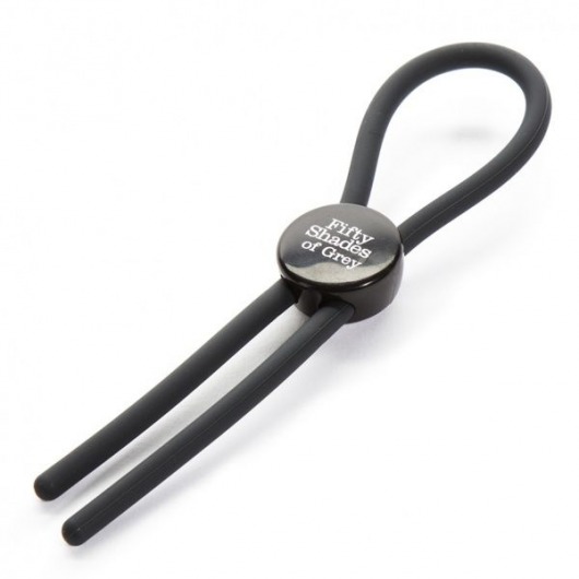 Тёмно-серое эрекционное кольцо с зажимом Again and Again Adjustable Cock Ring - Fifty Shades of Grey - в Черкесске купить с доставкой