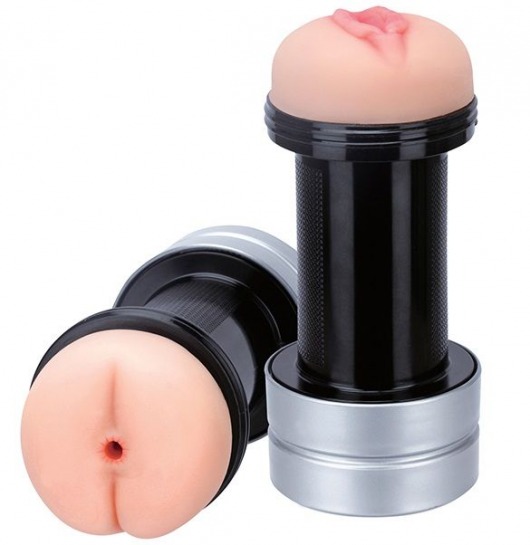 Мастурбатор 2-в-1 REALSTUFF 2 IN 1 HUMMER ANUS   VAGINA: вагина и анус - Dream Toys - в Черкесске купить с доставкой
