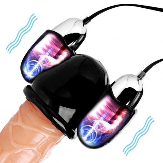 Черная стимулирующая насадка для головки полового члена Multi Speed Vibrating Penis Head Teaser - XR Brands - в Черкесске купить с доставкой