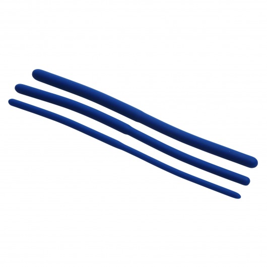 Набор из 3 синих силиконовых уретральных расширителей Invasion Silicone Urethral Sound Trainer Set - XR Brands - купить с доставкой в Черкесске