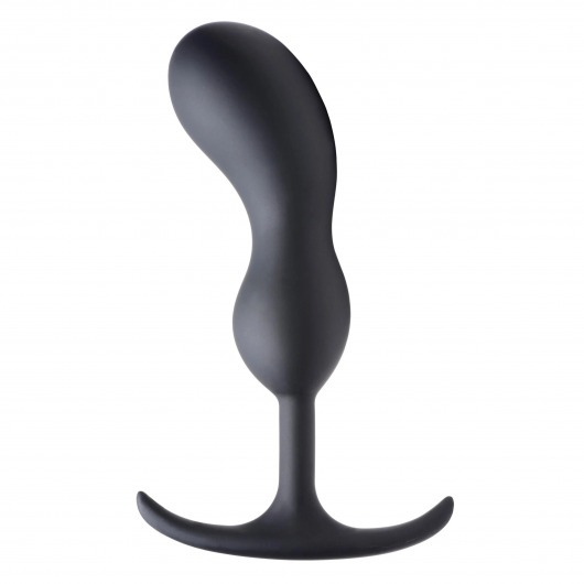 Черный массажер простаты с утяжелителями Premium Silicone Weighted Prostate Plug Large - 18,8 см. - XR Brands - в Черкесске купить с доставкой